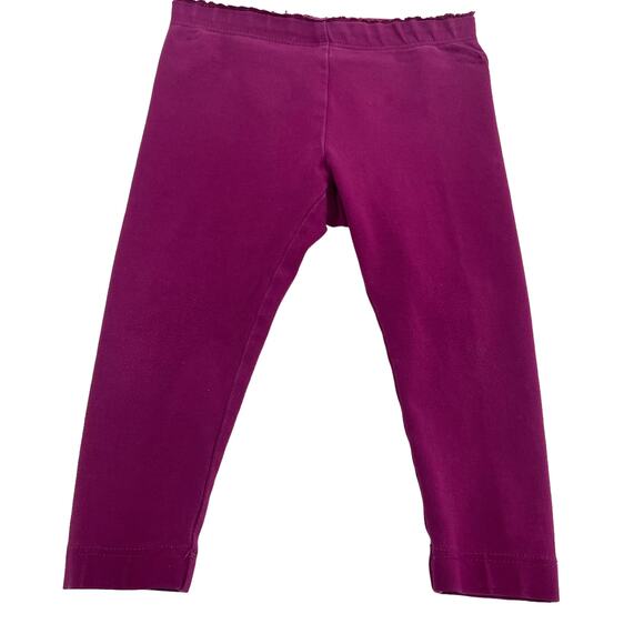 Tea Collection Cotton Blend Dark Purple Legging Girls 6-12 Months - Picture 2 of 4